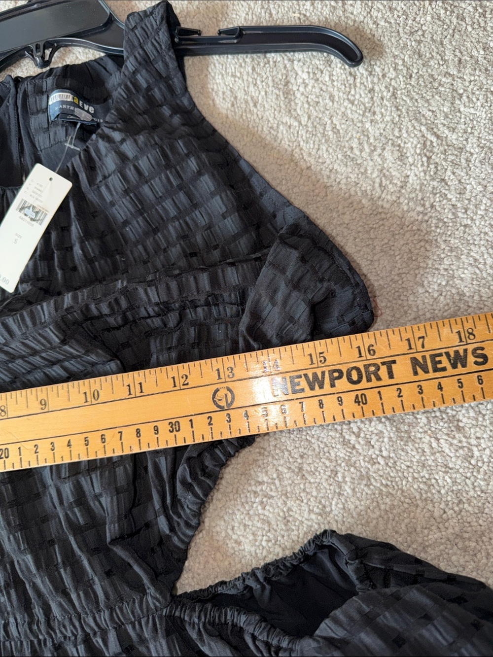 Maeve by Anthropologie Black Textured Cutout Dress Size Small NWT - Picture 9 of 9